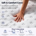 thumbnail image 5 of Oasskyo Twin Size 14" Pillow Top Hybrid Mattress, Pocket Spring & Memory Foam Mattress, Cool Sleep Motion Isolation Mattress for Pressure Relief, Mattress in a Box, CertiPUR-US Certified, 5 of 9