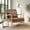 Brown, variant on Mid-Century Modern Accent Chair with Solid Rubberwood Frame and Waist Cushion, Antique Brown