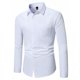 thumbnail image 5 of pstuiky camisas de manga larga para hombre, Camisa informal de manga larga con solapa y botones en color liso para hombre, estilo ejecutivo. camisetas de hombre s, 5 of 8