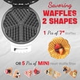 thumbnail image 3 of Minimáquina para hacer waffles, plancha para hacer pequeños waffles para niños, para hornear waffles pequeños de 8 x 2 pulgadas, máquina para hacer waffles pequeña, compacta y fácil de usar,, 3 of 8