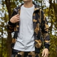 thumbnail image 6 of Xysaqa Mens Casual Lightweight Zip Up Bomber Jackets Camouflage Print Hoodies Long Sleeve Windbreaker Coat Hooded Jackets with Pockets Fashion Spring Fall Clothes S-2XL Clearance, 6 of 7