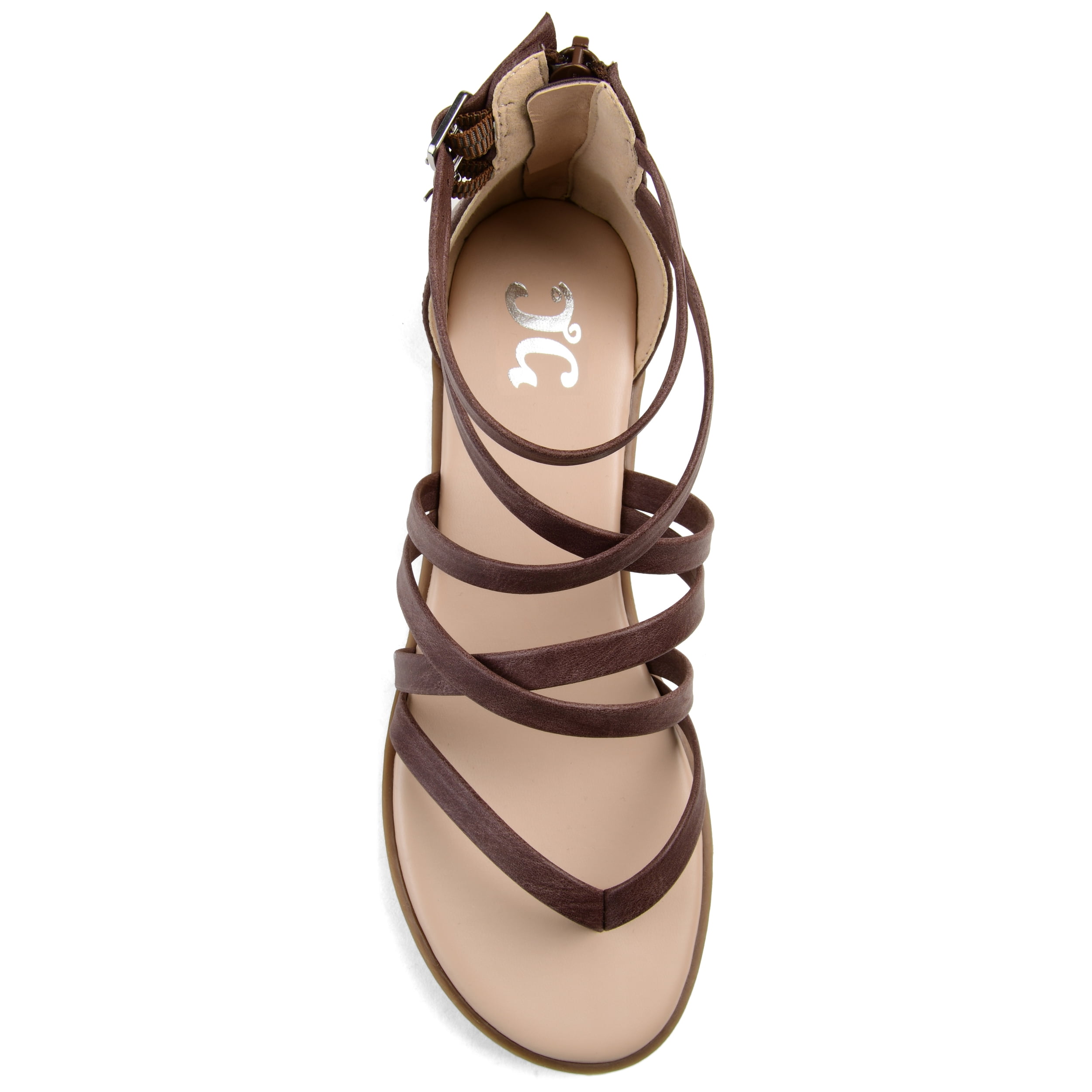 Journee Womens Zailie Gladiator Flat Sandals, Widths Available
