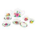 thumbnail image 1 of Playwell - 13Pc. Floral Porcelain Tea Set In Carry Case, 1 of 1