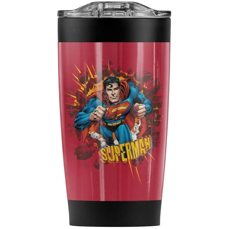 

Superman Sorry About The Wall Stainless Steel Tumbler 20 oz Coffee Travel Mug/Cup Vacuum Insulated & Double Wall with Leakproof Sliding Lid | Great for Hot Drinks and Cold Beverages