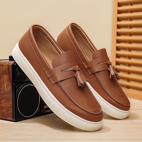Men's New Low-Top Flat Sole Simple Fashionable British Style Business Shoes, Trendy Men's Shoes Breathable Slip-On Casual Versatile Loafers,