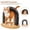 Black, variant on Double Bones Chicken Leg Squeaky Dog Chew Toy, Polyester Durable Teeth Grinding Dental Play Toy for Small Medium Large Dogs, 1 Pack