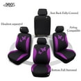 thumbnail image 5 of Flying Banner Butterfly Full Set Car Seat Cover Split Air Mesh Fit Car Truck SUV for Women Purple, 5 of 9