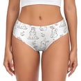 thumbnail image 1 of Fotbe Bunny And Bird Calzones Estampados para Mujer – Ropa Interior de Algodón, Cómoda, Suave y Elástica-X-Small, 1 of 6