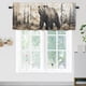 thumbnail image 1 of Cortinas de ventana con diseño de oso y cabaña rústica, cenefas de madera estilo retro con diseño de pino y bosque de granja para sala de estar, dormitorio, cocina, cenefa con bolsillo para varilla,, 1 of 6