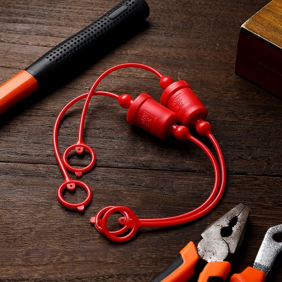 LEORX Red Plastic Hydraulic Dust Caps Set for Decor with Male and Female Caps, and Lightweight