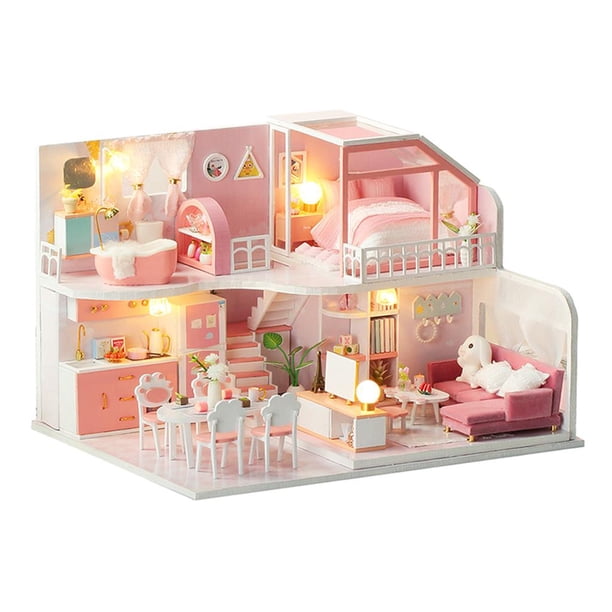 Ieron Kit de casa de muñecas en Miniatura para Hacer uno Mismo, de casa en Miniatura Ieron Kit de casa de muñecas en Miniatura para Hacer uno Mismo, de casa en Miniatura