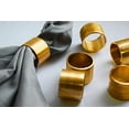 thumbnail image 2 of SKAVIJ Napkin Rings Set of 6 for Dinner Parties, Dining Table Decoration Handmade Napkin Holder (Gold), 2 of 5