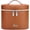 01 Brown, variant on BOYATU Makeup Bag Vanity Case: Vegan Leather Cosmetic Bag for Women - Waterproof Travel Toiletry Organizer with Removable Divider - Portable Make up Bag with Handle (Brown)