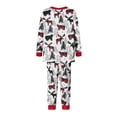 thumbnail image 4 of KelaJuan Family Matching Christmas Pajamas, Deer  Christmas Tree Print Long-Sleeved Tops + Trousers Sleepwear Outfits, 4 of 7