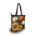 thumbnail image 6 of Women's Tote Handbag Cloth Handbag Large Tote Bag Shopping Bag Pumpkins and Sunflowers Pattern, 6 of 8