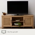 My Texas House Emma Wood and Cane TV Stand for TVs up to 65 inches