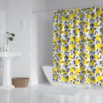 thumbnail image 2 of Yellow Lemon Fruit Leaves White Pattern Shower Curtain 72"x84" ,Bathroom Decorative Shower Curtains Set with 12 Hooks,Modern Waterproof Washable Shower Curtain, 2 of 6