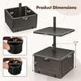 thumbnail image 3 of Gymax Base de Parasol de Patio 175 Lb Remplissable avec Plateau de Table, Support 3-en-1 à Roulettes pour l'Extérieur, 3 of 10