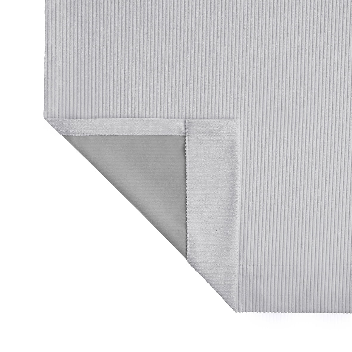 (2 pack) Your Zone Corduroy Blackout Grommet Curtain Panel,1 Panel, Soft Silver, 38"W x 84"L