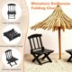 thumbnail image 2 of Uxcell 4-Pack Sillas Plegables en Miniatura para Casa de Muñecas, 2.1x2x3 Pulgadas Sillas de Playa Plegables en Miniatura [Negro], 2 of 6