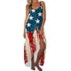 thumbnail image 4 of Vestido estampado de tirantes sin mangas de playa casual de verano para mujer Pompotops  qyievc1856, 4 of 4
