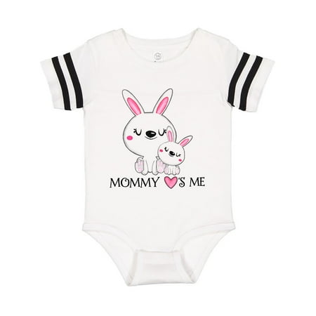 

Inktastic Mommy Loves Me- bunny family Gift Baby Boy or Baby Girl Bodysuit