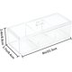 thumbnail image 1 of soporte para bastoncillos de algodón con 3 compartimentos, organizador de caja de contenedor de bastoncillos de algodón para aperitivos acrílicos para sala de estar, dormitorio, baño 23*9,5*8,5 cm, 1 of 2