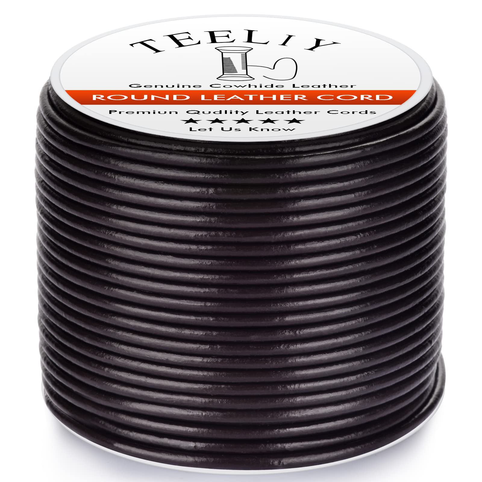 TeeLiy 3mm Flat Genuine Leather Cord - Natural Leather Lacing - Strip Cord Braiding String for Jewelry Making Braided Bracelets Necklaces Handbags