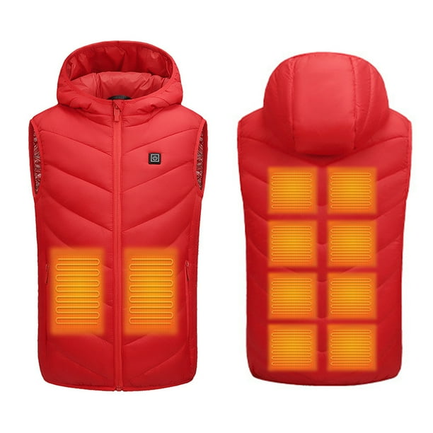 Chaqueta Térmica Invierno para Chaleco Calefactor 10 Zonas Calefactoras USB
