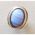 thumbnail image 6 of Blue Lace Agate Ring, Silver Jewelry, 925 Silver Ring, Father's Day, AAA Natural Agate, Huge Birthstone Ring, Heavy Mens Ring, Spiritual Healing Gemstone, Christmas, Mens Ring, 6 of 6