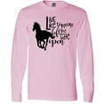 thumbnail image 3 of Inktastic Live Like Someone Left the Gate Open Horse Silhouette Long Sleeve T-Shirt, 3 of 5