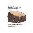 thumbnail image 3 of INSPIRE CHIC PU Leather Belts for Women Metal Pin Buckle 2 inches Wide Belt for Dress Pants Light Coffee, 3 of 4