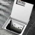 thumbnail image 4 of Floor Receptacle Outlet, Dusts Proof Recessed Floor Electrical Outlet Kit with Screws for Marble, 4 of 7