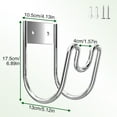thumbnail image 5 of Stainless Steel Garden Hose Holder - Silver SS304 Water Hose Holder - Wall Mounted Hose Hanger Heavy Duty for Water Hose Extension Cords Vacuum Hose, Anti-Rust, 5 of 7
