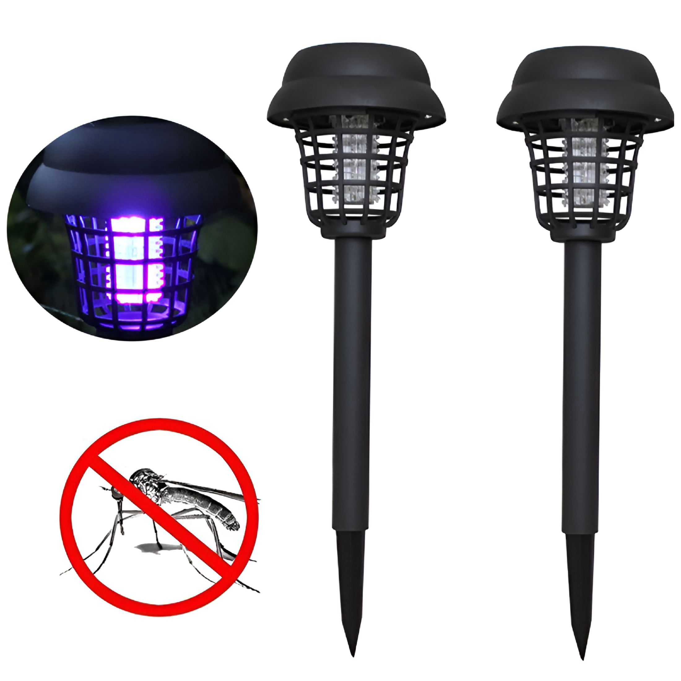 HIBIBUD 2026 New 4Pcs Solar Powered Bug Zapper Led Mosquito Killer Light Insect Pest Killer Lamp for Indoor Outdoor Use