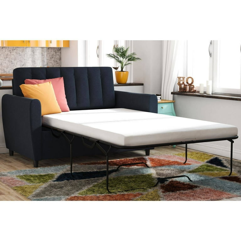 Novogratz brittany loveseat sleeper sofa with memory foam mattress deals
