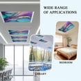 thumbnail image 6 of 2 Pack Gradient Marble Texture Fluorescent Light Covers for Ceiling Lights Marble Texture Modern Art Magnetic Ceiling Light Covers Overhead Light Filters for Office Classroom Home, 6 of 9