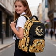 thumbnail image 5 of Jeiento Kids School Backpack for Girls, Water-Resistant Polyester 17 Inch Large Capacity Bookbag with Adjustable Straps, Honeycomb Bee Daypack for Elementary School, Short Trips, Daily Use, 5 of 7