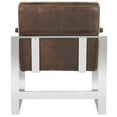 thumbnail image 4 of SAFAVIEH Couture Parkgate Occasional Leather Chair, Vintage Cigar Brown, 4 of 10