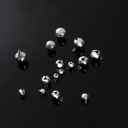 BESTYASH 100Pcs Dog Collar Bells Plated Silver for Small Pets Easy to Attach and Decorative