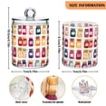 thumbnail image 5 of Yayeee 4 Pack Qtip Holder Bathroom Cotton Swab Canister with Lid Clear Dispenser Set, Colorful Jam, 5 of 6