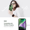 thumbnail image 6 of for iPhone 14/13 Case, [Support Wireless Charging] Soft Silicone Slim Anti-Scratch Case for iPhone 14/13 6.1 inch, Green, 6 of 13