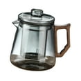 thumbnail image 4 of Tetera de vidrio de borosilicato alto fabricante de té en flor mango de madera de 600 ml separación de agua de té suelta fabricante de té de hoja para Gris claro, 4 of 8