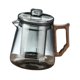 thumbnail image 4 of Tetera de vidrio para té de hojas sueltas, jarra de agua, tetera floreciente para el hogar y la oficina Gris claro, 4 of 9