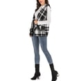 thumbnail image 5 of SAYFUT Womens Sleeveless Lapel Open Front Plaid Cardigan  Casual Vest Fashion Plaid Cardigan Coat Sweater Vest, 5 of 6
