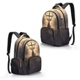 thumbnail image 2 of DISNIMO Deer Cross Print 17 Inch Sturdy Wear-Resistant Kids School Backpack, Adjustable Padded Straps Lightweight Book Bag for Boys Girls Daily School Use, 2 of 7