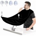 thumbnail image 1 of Kit de Tablier pour Barbe pour Hommes, Sangles de Cou Réglables, Attrape-Crochets, Tablier de Toilettage Imperméable avec 4 Ventouses, Noir, 1 of 8