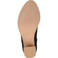 thumbnail image 4 of JOURNEE SIGNATURE Womens Black Side Cutouts Woven Padded Kevona Almond Toe Block Heel Slip On Leather Booties 7.5 M, 4 of 4