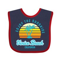 Inktastic Summer Enjoy the Sunshine Venice Beach California in Blue Boys or Girls Baby Bib