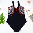 thumbnail image 5 of GZWYHT Maillots de Bain une Pièce pour Femmes Maillot de Bain Femme Femme Dos Nu Imprimé Tenue de Plage Maillot de Bain une Pièce Ensemble Bikini Maillots de Bain pour Femmes aux Formes Maillot de Bain pour Femme Rouge TG, 5 of 5
